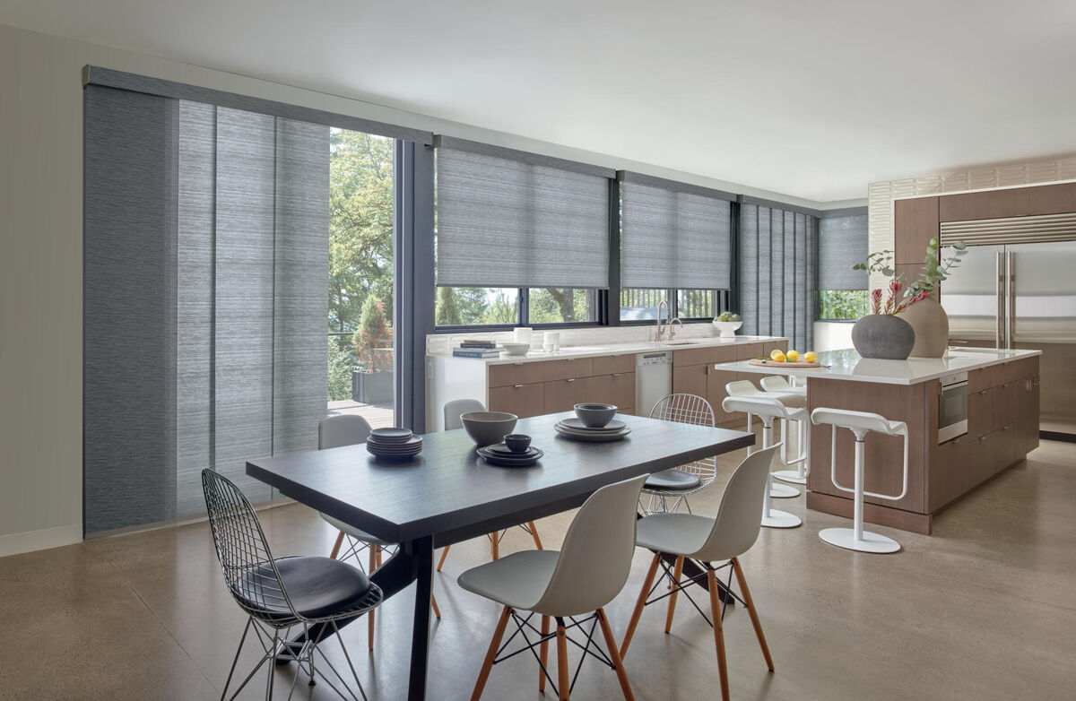 Hunter Douglas Designer Roller Shades in kitchen