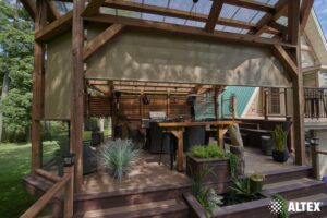 Altex Outdoor Shades image with outdoor furniture to create indoor-outdoor living